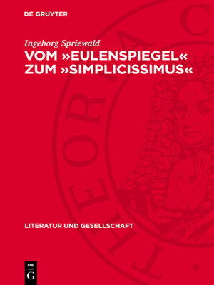 cover image of Vom »Eulenspiegel« zum »Simplicissimus«